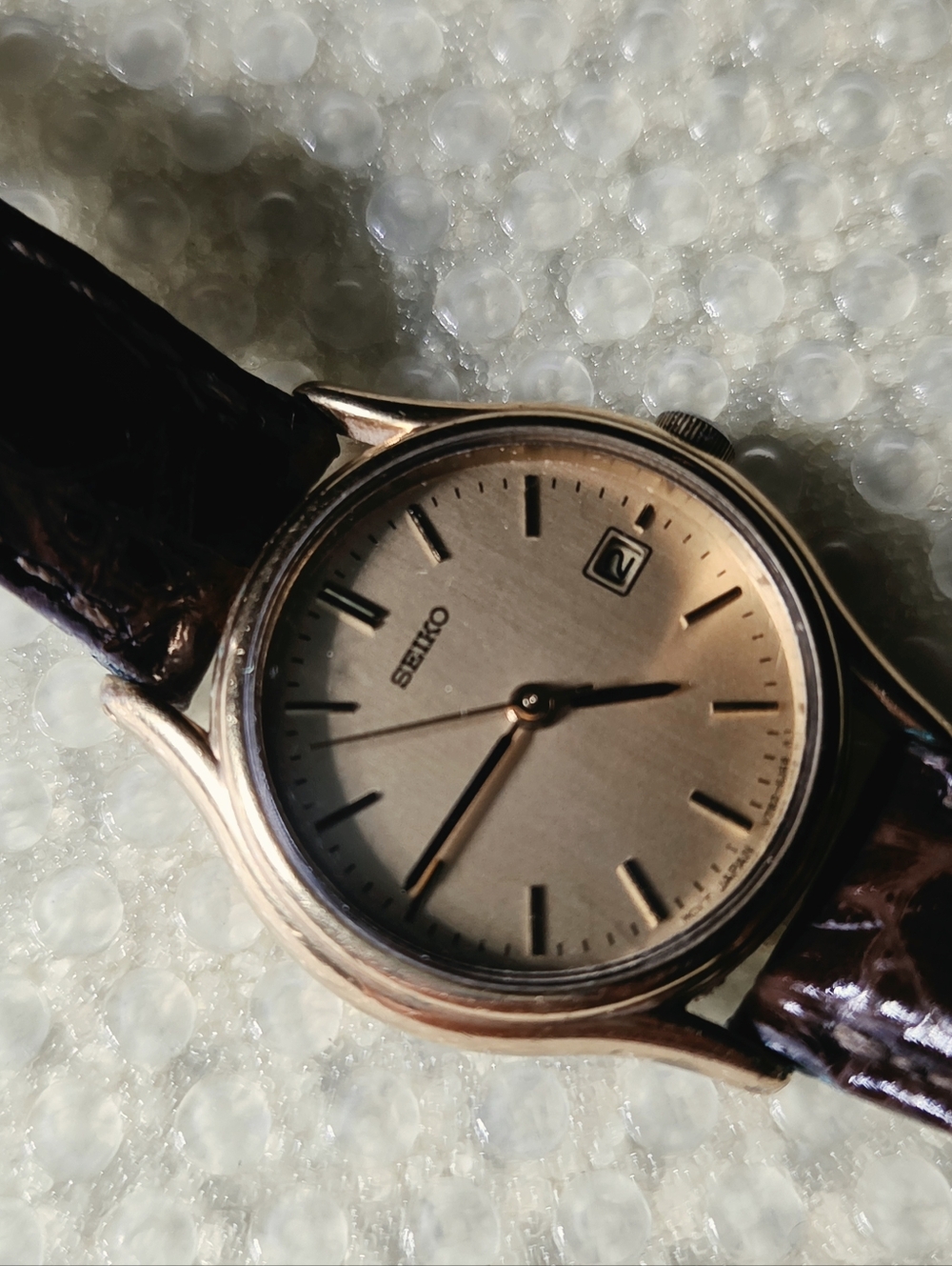 Seiko 90s Rose Gold-Tone Dial Ladies' Quartz Watch